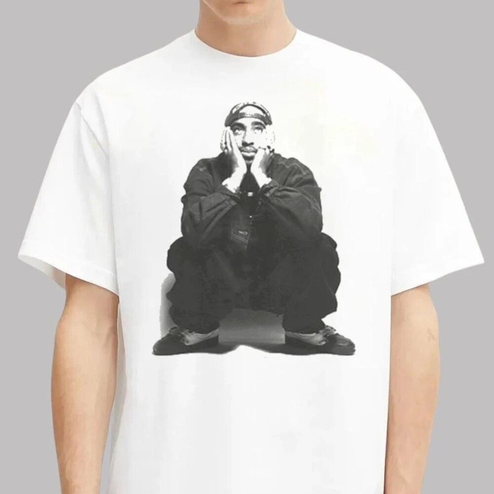 Pedro Pascal Tupac Mashup Retro Graphic Tee Unisex Trendy Streetwear Fun T Shirt